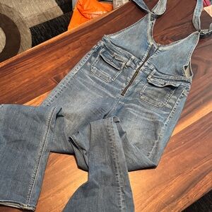 American Eagle Outfitters Blue Denim Overalls